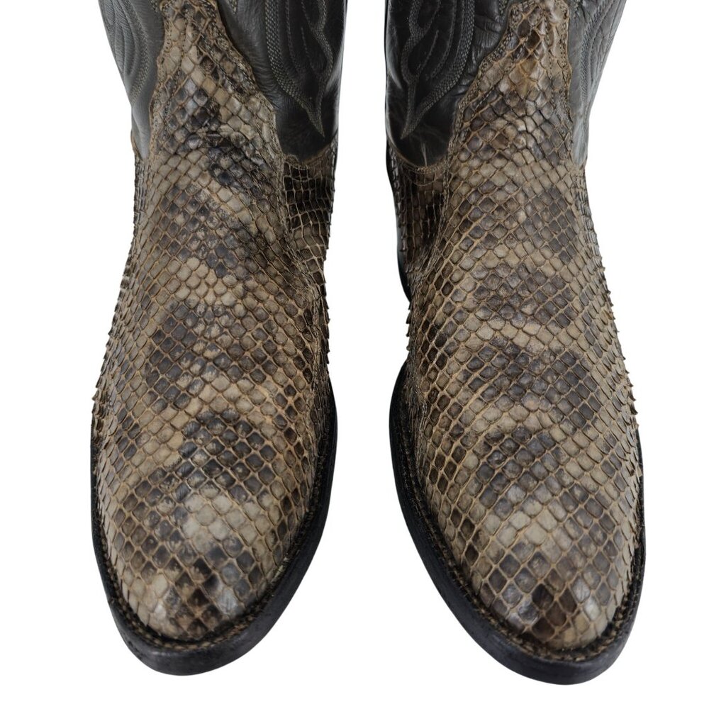 Vintage Anaconda Snakeskin Tony Lama Mens 9E Gold Label Cowboy Western Boots CBC - Picture 9 of 16